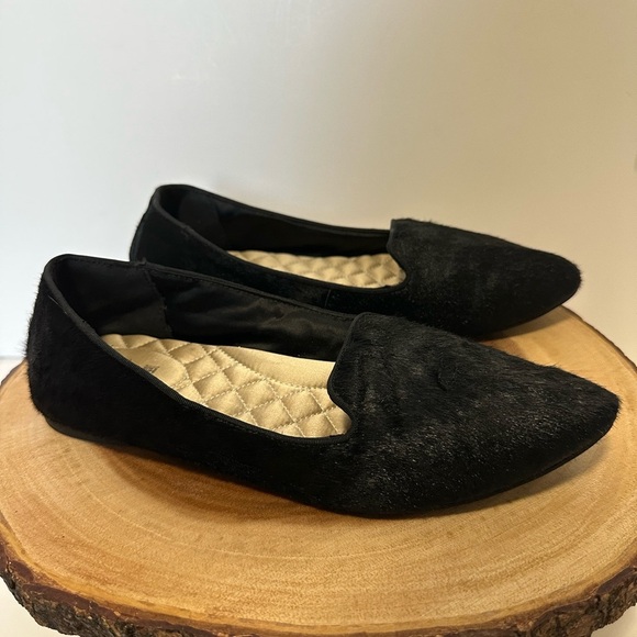 🖤 Birdies Heron Black Suede Haircalf Upper Flats - Size 9🖤 - Picture 2 of 11
